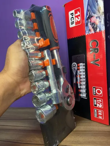 Conjunto de 12 chaves catraca de 6,35 mm CR-V Red