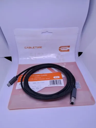 Promoção!!! Cabo USB Tipo C Para Impressora Cabletime 2m