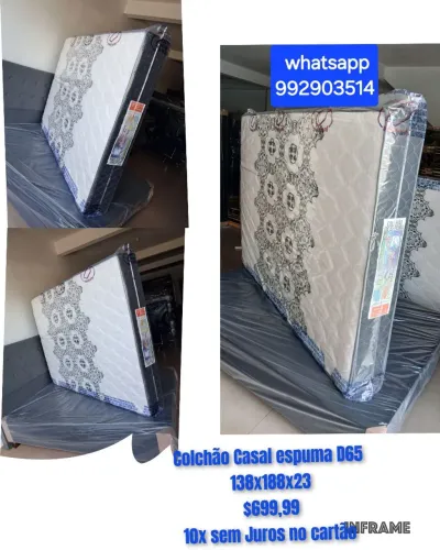 Colchão Casal espuma firme d65 com 23cm novo # 10x sem juros no cartão