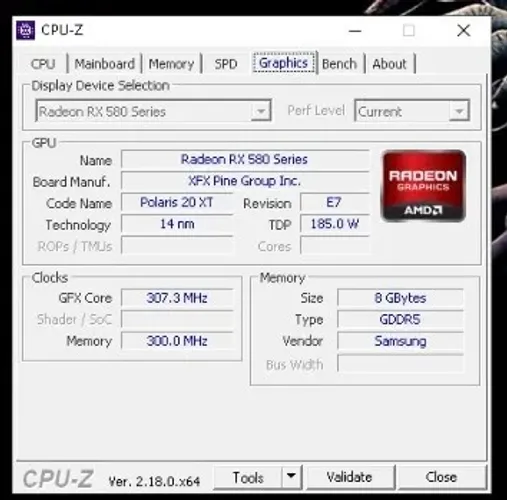 Placa de video Rx580 8gb