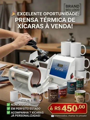 Máquina de personalização de xícaras
