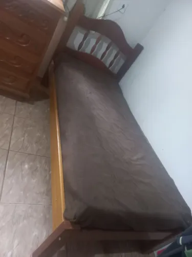 Cama Solteiro Madeira Cerejeira