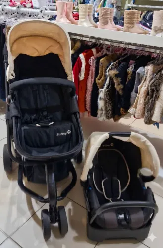 Kit carrinho e bebê conforto Safety 