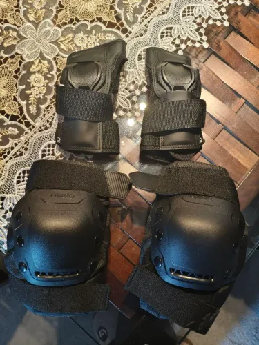 Kit Adulto de Proteção para Patins FIT500 Oxelo Preto