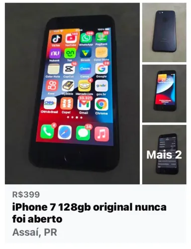 iPhone 7 128 tudo original 