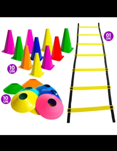 Kit exercícios. 1 escada 10 chapéu chinês 10 cone. Entrega grátis 