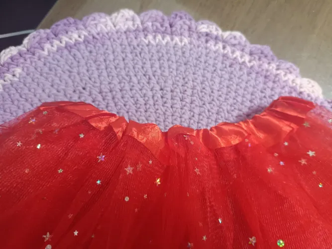 Saia de tule vermelha 