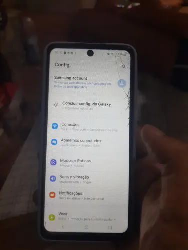 Samsung A52s 128 gigas 6 de ram trincado nao afeta nada