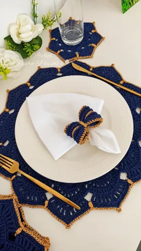 Jogo Americano em Crochet - D'Luxo