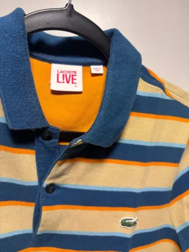 Camisa Polo Lacoste listrada original tamanho P