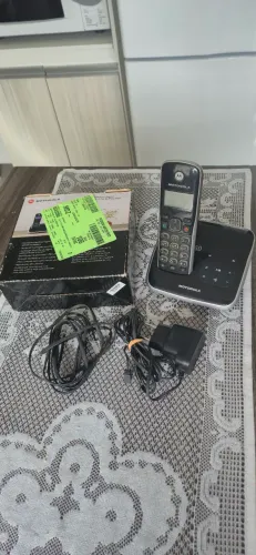 Telefone Sem Fio Motorola com Secretária Eletrônica - Completo na Caixa