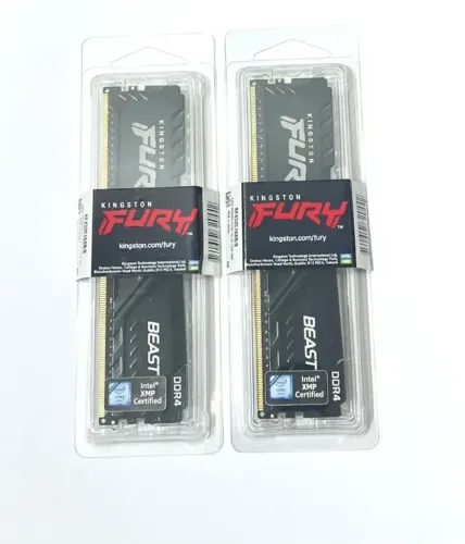Memória RAM Kingston Fury Beast, 32GB (2x16), 3200MHz, DDR4, CL16, Preto