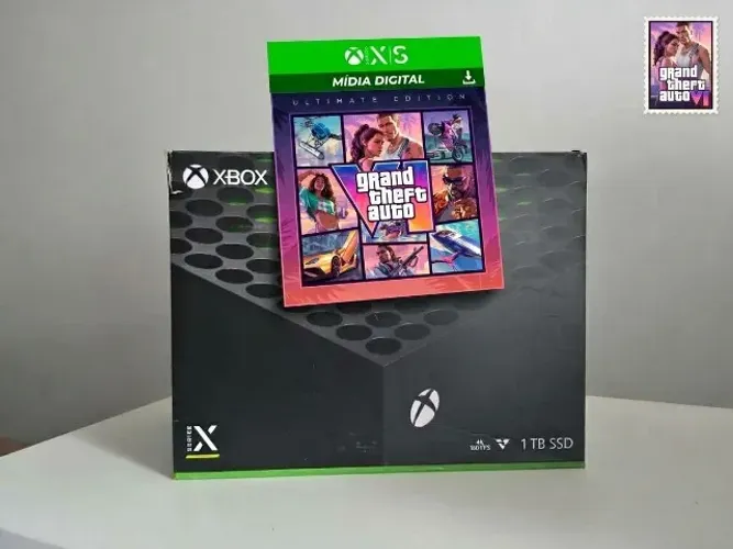 Xbox Series X + GTA VI Ultimate - 1tb SSD - 4K - 120Fps - Zerado - Na Caixa - Completo