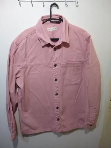 Jaqueta jeans rosa claro 