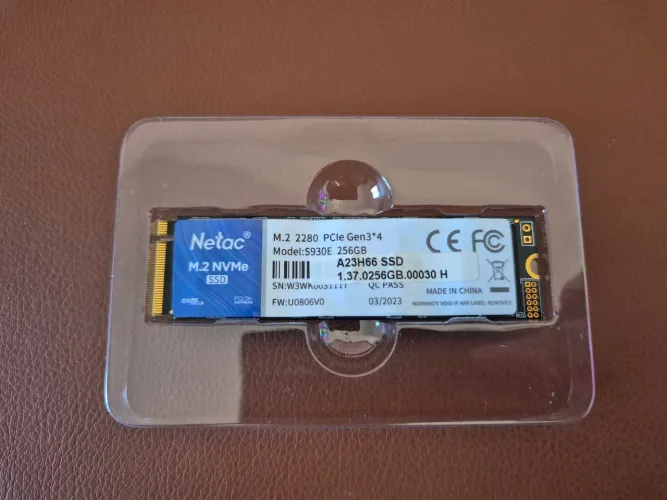 SSD Netac 256GB NVMe Gen3x4
