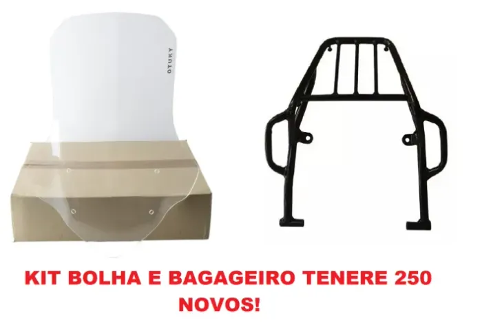 Kit Bolha Tenere 250 e Bagageiro - Novos!