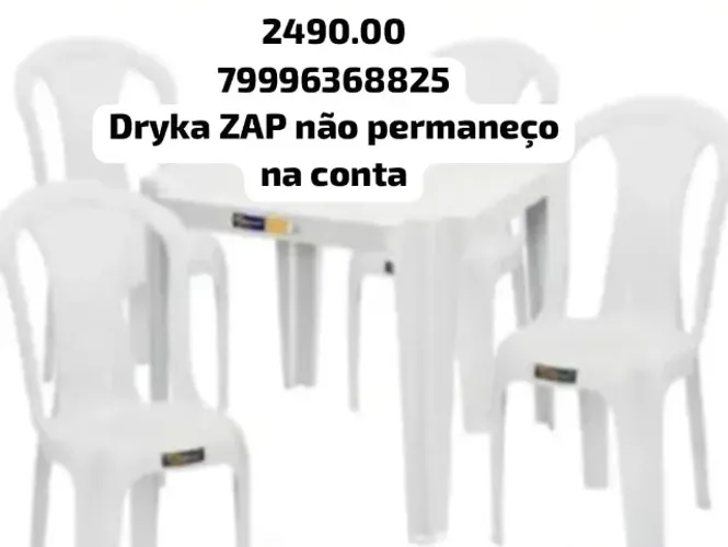 jogo de mesa plastica nova
