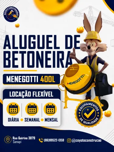 Aluguel de betoneira 