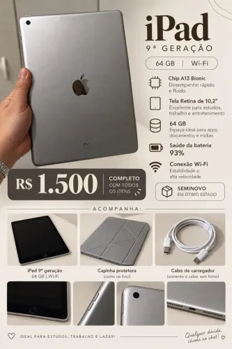 VENDO iPad 9ª GERAÇÃO