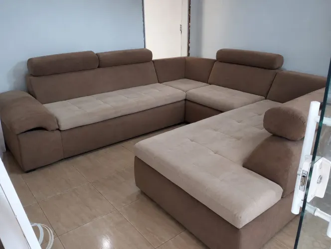 Conjunto de sofá três peça, super confortável pés em alumínio