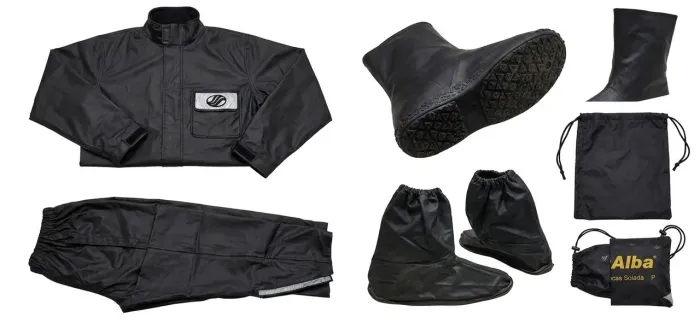 Kit impermeável/capa de chuva para motociclista