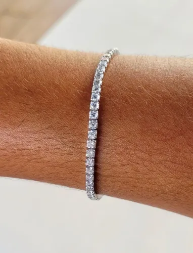 Pulseira Riviera Prata 925 c/ Ródio e Zircônias DESCONTO
