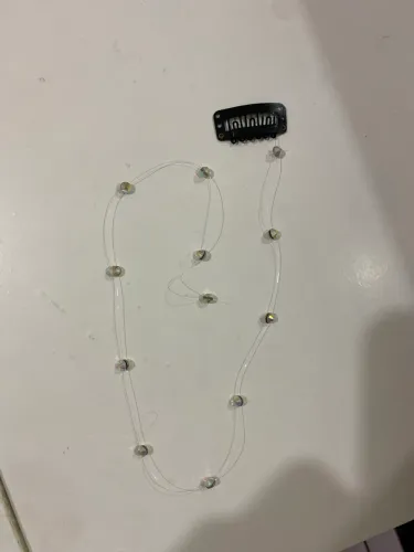 fio invisível com pedras para cabelo