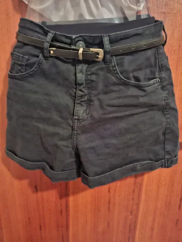 Short jeans preto tamanho 36