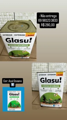 Tinta Acrilica Glassu/Suvinvil 18 Litros - Lacrada