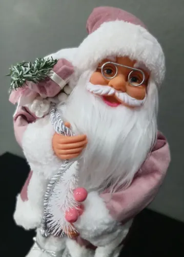 Papai Noel Luxo 45 cm - Tecido Aveludado e Acabamento Premium