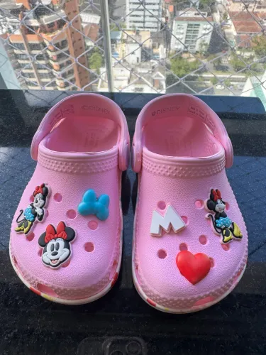 Crocs Minnie Mouse Rosa Tamanho C6