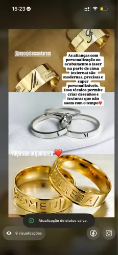 Alianças de ouro e prata fabricacao