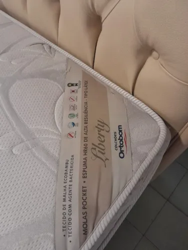 Cama Box King Size Ortobom Liberty - Molas Ensacadas Pocket e Espuma HR60