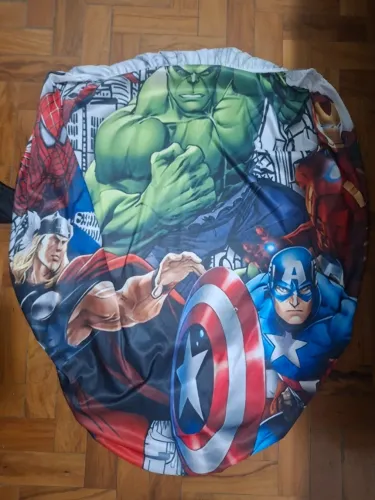 Kit Painel Redondo Com Trio Cilindros Capas Super Herois