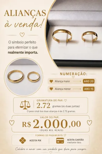 Vendo par de alianças!