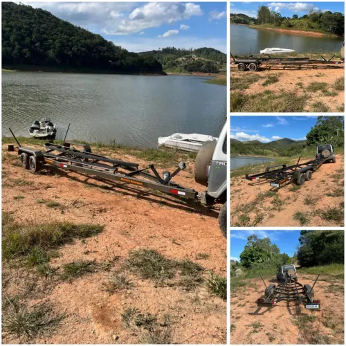 Carretinha Reboque Náutica para lancha de até 23 pés