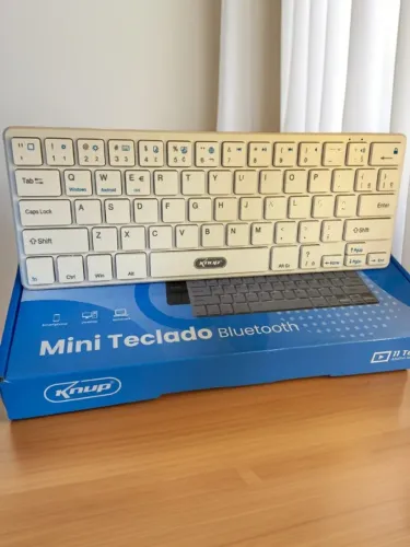MINI TECLADO KNUP BLUETOOTH Branco an6