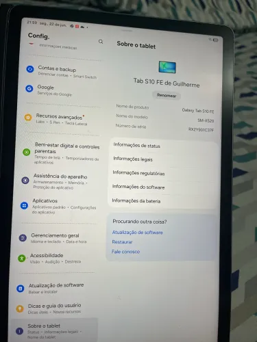 Tablet s10 fe 