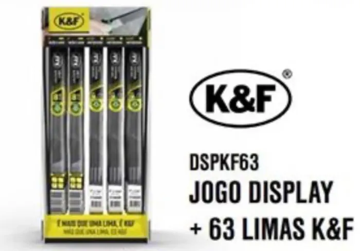 Kit display Lima K&F com 63 limas