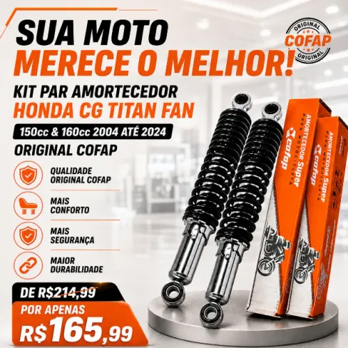 Amortecedores Cofap para motos Honda 150cc e 160cc