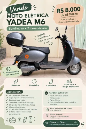 Bike elétrica (autopropelido) modelo retrô, possante!