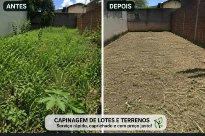 Faço capinagem de lotes e chácaras