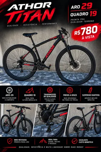 Bicicleta Aro 29 - Athor Titan - Quadro 19