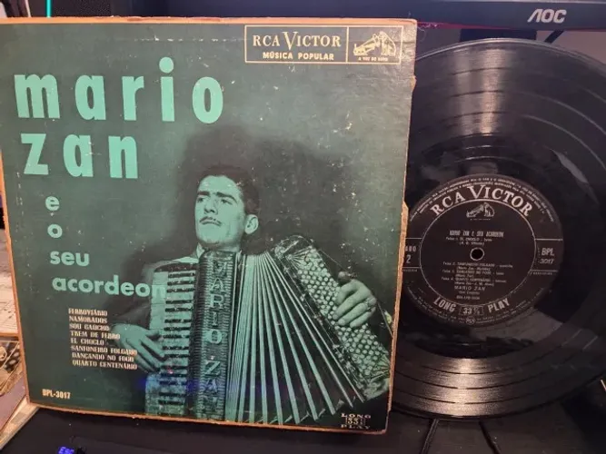 Lp Disco Vinil Mario Zan E O Seu Acordeon Rca Victor Bpl-3017