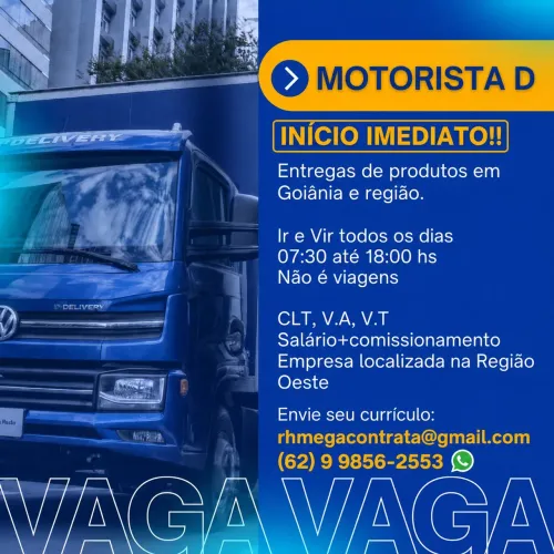 Vaga para motorista