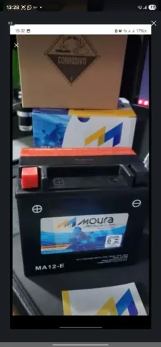 Bateria moto 12ah nova