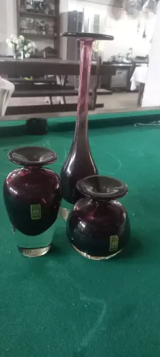 Conjunto murano ametista