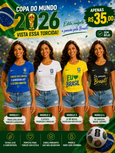 Camisetas do Brasil femininas