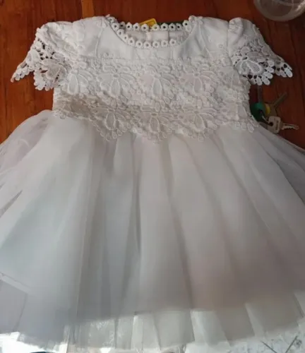 Vestido de Renda Infantil 6-9 meses