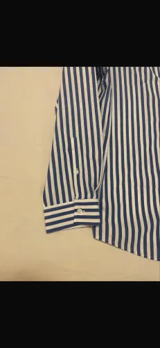 Camisa listrada Zara azul tamanho GG na etiqueta